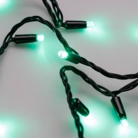  - Светодиодная гирлянда ARD-STRING-CLASSIC-10000-BLACK-100LED-STD GREEN (230V, 7W) (Ardecoled, IP65)