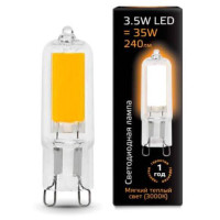  - Лампа светодиодная Gauss G9 3.5W 3000K прозрачная 107809103