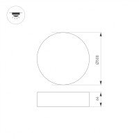  - Светильник IM-RONDO-EMERGENCY-3H-R500-54W Day4000 (WH, 120 deg, 230V) (Arlight, IP40 Металл, 2 года)