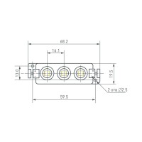  - Модуль герметичный ARL-LM5050-3L-12V Red (Arlight, Закрытый)