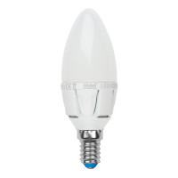  - Лампа светодиодная Uniel E14 7W 3000K матовая LED-C37-7W/WW/E14/FR PLP01WH UL-00000768