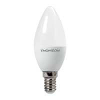  - Лампа светодиодная диммируемая Thomson E14 6W 3000K свеча матовая TH-B2151