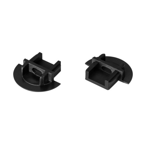 Заглушка для MIC-F чёрная с отверстием (Arlight, Пластик) Черная глухая заглушка пластиковая для профиля MIC-F-2000.