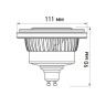 Лампа AR111-FORT-GU10-12W-DIM Day4000 (Reflector, 24 deg, 230V) (Arlight, Металл) - Лампа AR111-FORT-GU10-12W-DIM Day4000 (Reflector, 24 deg, 230V) (Arlight, Металл)