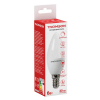  - Лампа светодиодная диммируемая Thomson E14 6W 4000K свеча матовая TH-B2152