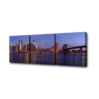  - Модульная картина Через Бруклинский мост Toplight 150х50см TL-M2005