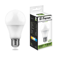  - Лампа светодиодная Feron E27 15W 4000K Шар Матовая LB-94 25629