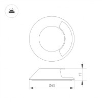  - Накладка ART-DECK-CAP-LID1-R65 (SL, STEEL) (Arlight, Металл)