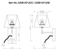  - Бра Arte Lamp Elba A2581AP-2CC