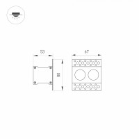  - Светильник MS-ORIENT-BUILT-TRIMLESS-TC-S38x67-5W Warm3000 (WH-BK, 30 deg, 230V) (Arlight, IP20 Металл, 5 лет)