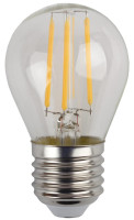  - Лампа светодиодная филаментная ЭРА E27 5W 4000K прозрачная F-LED P45-5W-840-E27 Б0039191