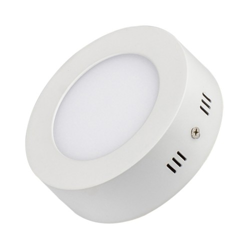 Светильник SP-R120-6W Day White (Arlight, IP20 Металл, 3 года) Накладная круглая панель 6Вт, цвет ДНЕВНОЙ БЕЛЫЙ 4000K / 360 лм / 120° / CRI(Ra)>80. Размер Ф120 x 40мм. Питание от сети AC 100-240V, драйвер в комплекте (019545, 12-24V, 300mA).