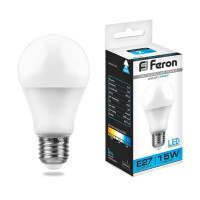  - Лампа светодиодная Feron E27 15W 6400K Шар Матовая LB-94 25630