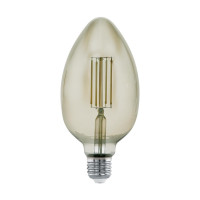  - Лампа светодиодная диммируемая филаментная Eglo E27 4W 3000K дымчатая 11839