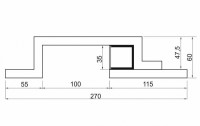  - Декоративный Профиль ARL-BAY-SQUARE-35-250 (ГКЛ 12.5мм) (Arlight, -)