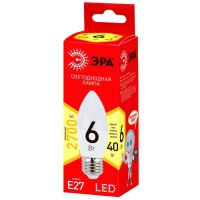  - Лампа светодиодная ЭРА E27 6W 2700K матовая ECO LED B35-6W-827-E27 Б0020620