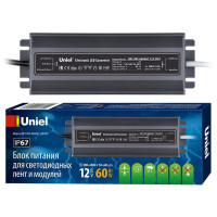  - Блок питания Uniel 12V 60W IP67 5A UET-VAF-060A67 12V IP67 UL-00007575