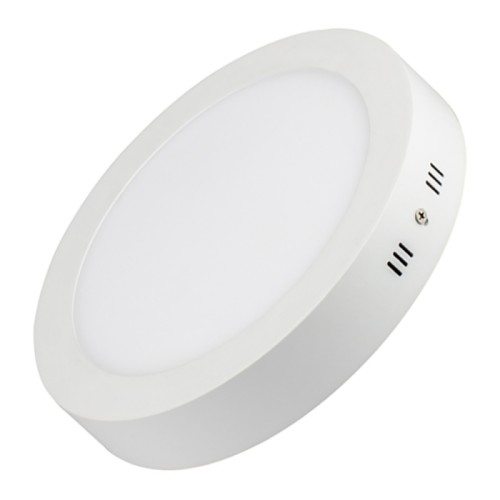 Светильник SP-R145-9W Warm White (Arlight, IP20 Металл, 3 года) Накладная круглая панель 9Вт, цвет ТЕПЛЫЙ БЕЛЫЙ 3000K / 570 лм / 120°/ CRI(Ra)>80. Размер Ф145 x 40мм. Питание от сети AC 100-240V, драйвер в комплекте (арт.019618, 18-36V, 300mA, 9W).