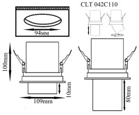  - Встраиваемый светодиодный спот Crystal Lux CLT 042C110 WH
