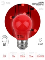  - Лампа светодиодная ЭРА E27 3W 3000K красная ERARL50-E27 Б0049580