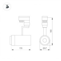  - Светильник LGD-ZEUS-2TR-R67-10W White6000 (WH, 20-60 deg) (Arlight, IP20 Металл, 3 года)