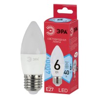  - Лампа светодиодная ЭРА E27 6W 4000K матовая ECO LED B35-6W-840-E27 Б0020621
