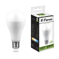  - Лампа светодиодная Feron E27 25W 4000K Шар Матовая LB-100 25791