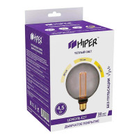  - Лампа светодиодная диммируемая Hiper E27 4,5W 1800K дымчатая HL-2233