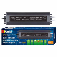  - Блок питания Uniel 12V 200W IP67 16,7A UET-VAF-200A67 12V IP67 UL-00007579