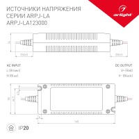 - Блок питания ARPJ-LA123000 (36W, 3000mA) (Arlight, IP40 Пластик, 2 года)