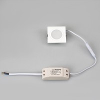  - Светодиодный светильник LTM-S60x60WH-Frost 3W Warm White 110deg (Arlight, IP40 Металл, 3 года)
