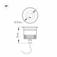  - Светильник LTD-GROUND-TILT-R80-9W Day4000 (SL, 60 deg, 230V) (Arlight, IP67 Металл, 3 года)