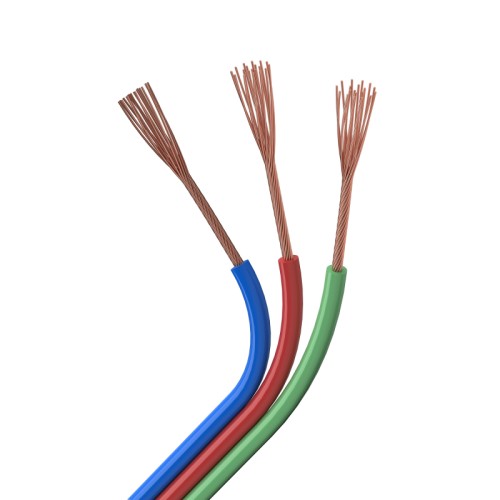 Шлейф питания ARL-20AWG-3Wire-CU (Arlight, -) Шлейф для питания и управления мультибелыми (MIX) светодиодными лентами. 3 проводника, калибр проводника 20AWG, сечение проводника 0.52 мм², проводник из луженой меди, внешняя оболочка из ПВХ синего, красного и зеленого цветов. Длина кабеля в бухте — 50 метров.
(!!!)Калибр проводника шлейфа питания и его сечение должны соответствовать нагрузке, см.даташит(!!!)