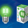 Лампа светодиодная филаментная Uniel E27 5W зеленая LED-G45-5W/GREEN/E27 GLA02GR UL-00002988 - Лампа светодиодная филаментная Uniel E27 5W зеленая LED-G45-5W/GREEN/E27 GLA02GR UL-00002988