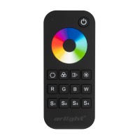  - Пульт SMART-R28-RGBW Black (1 зона, 2.4G) (Arlight, IP20 Пластик, 5 лет)