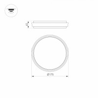  - Светильник LGD-GIRO-R175-10W Day4000 (GR, 110 deg, 230V) (Arlight, IP54 Металл, 3 года)