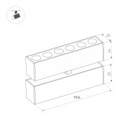  - Светильник MAG-DOTS-FOLD-25-S1004-30W Warm3000 (BK, 30 deg, 24V) (Arlight, IP20 Металл, 3 года)