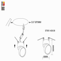  - Встраиваемый светодиодный спот ST Luce ST651.438.09