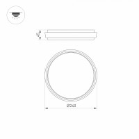  - Светильник LGD-GIRO-R240-25W Warm3000 (GR, 110 deg, 230V) (Arlight, IP54 Металл, 3 года)