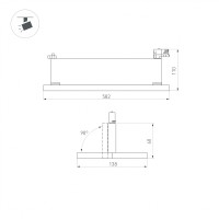  - Светильник LGD-MARS-4TR-S582x138-50W Day4000 (WH, 60-130 deg, 230V) (Arlight, IP20 Металл, 5 лет)