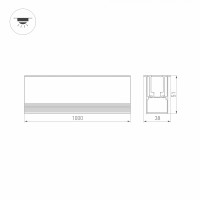  - Светильник ART-LUMILINE-3351-1000-24W Warm3000 (SL, 120 deg, 24V) (Arlight, IP67 Металл, 3 года)