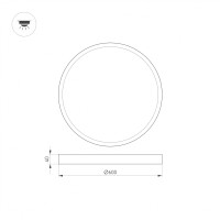  - Светильник SP-BASIC-R600-48W Warm3000 (WH, 120 deg, 230V) (Arlight, IP40 Металл, 3 года)