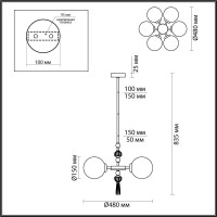  - Подвесная люстра Odeon Light Exclusive Palle 5405/6