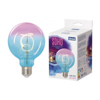  - Лампа светодиодная филаментная Uniel E27 4W 2250K синяя LED-SF01-4W/Soho/E27/CW BLue/Wine GLS77TR UL-00005892