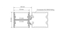  - Профиль с экраном ALU-BASE-PW35D-2000 ANOD+FROST (Arlight, Металл)