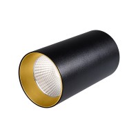  - Светильник накладной SP-POLO-R85-1-15W Warm White 40deg (Black, Gold Ring) (Arlight, IP20 Металл, 3 года)
