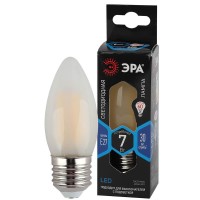  - Лампа светодиодная филаментная ЭРА E27 7W 4000K матовая F-LED B35-7W-840-E27 frost Б0046990
