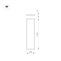  - Светильник DL-INTENSO-S300x1200-40W Warm3000 (WH, 120 deg, 230V) (Arlight, IP40 Металл, 3 года)