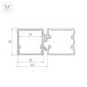 Профиль с экраном ALU-BASE-PW35S-2000 ANOD+FROST AG (Arlight, Металл) - Профиль с экраном ALU-BASE-PW35S-2000 ANOD+FROST AG (Arlight, Металл)