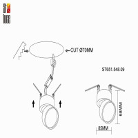  - Встраиваемый светодиодный спот ST Luce ST651.548.09